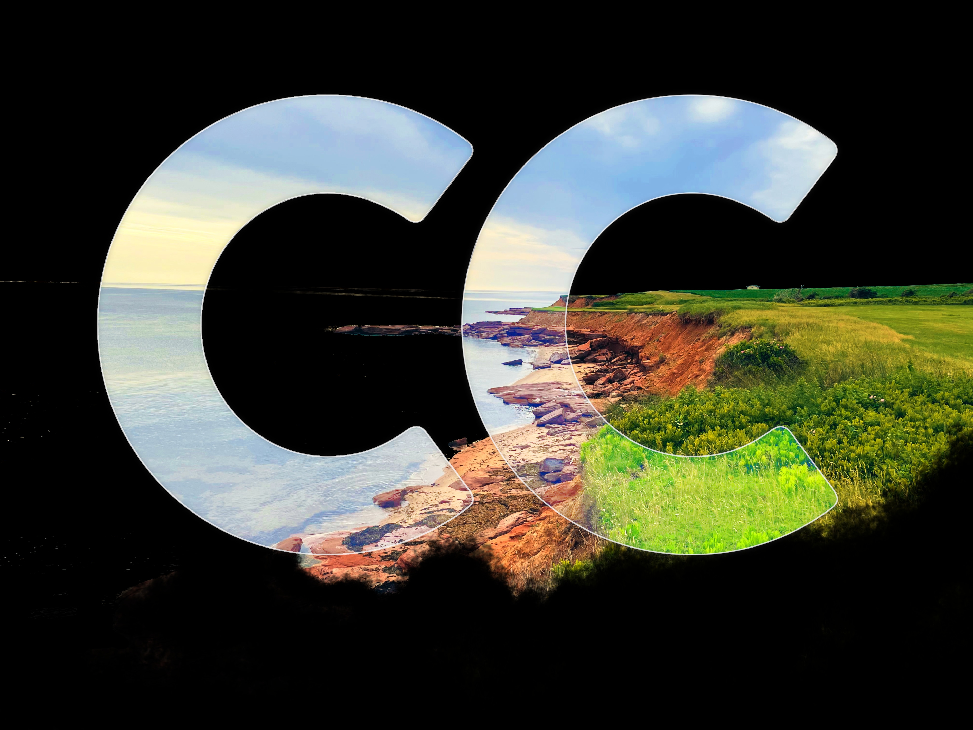 CahillCreates CC branding over the PEI coastline